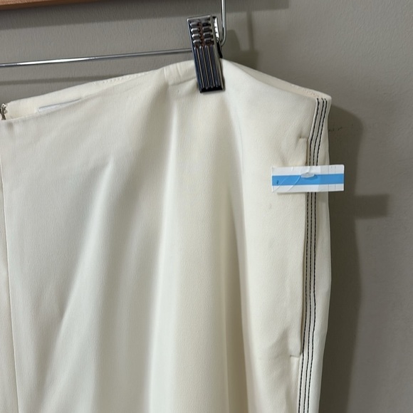 REISS Pant CARLIE MID RISE WIDE LEG TROUSERS Cream Career Sz 14 NEW - Picture 8 of 16